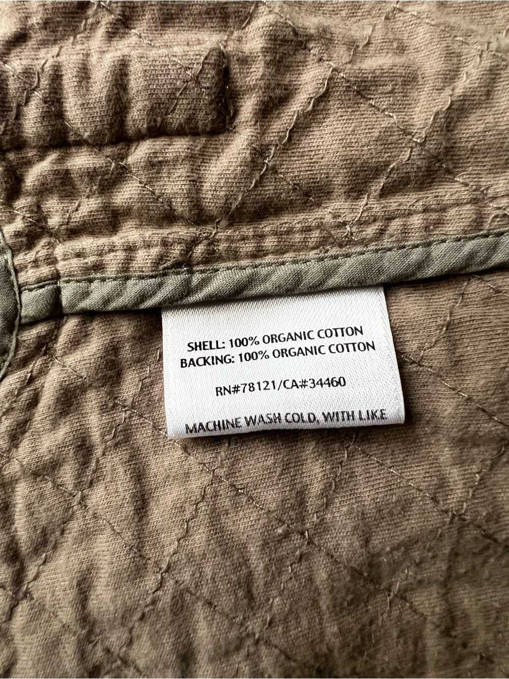 Eileen Fisher Textured Quilted Jacket Taupe Snap Front MP - Picture 11 of 12